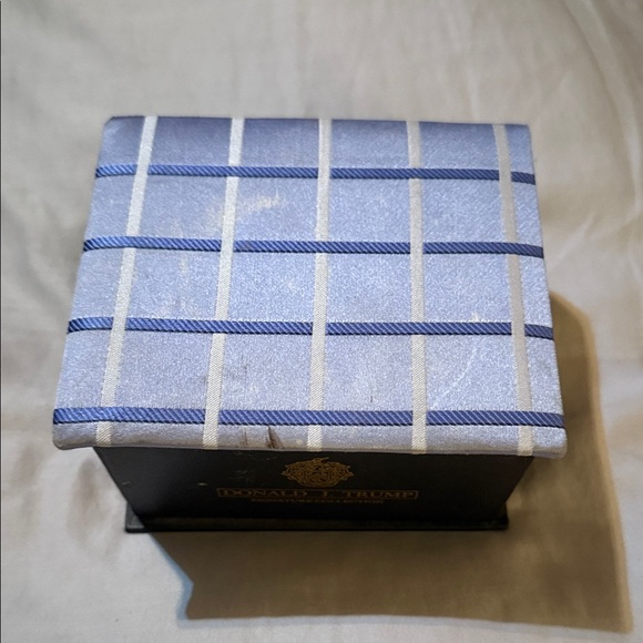 Donald J. Trump Other - Blue and Gray Plaid Tie box with Authentic Donald Trump tie, Never worn
